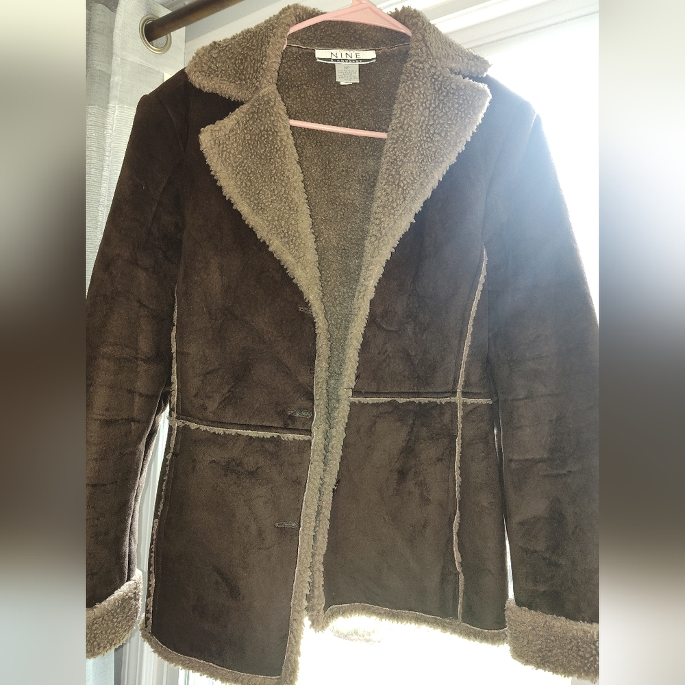 Vintage Nine & Company Faux Suede Shearling Jacket